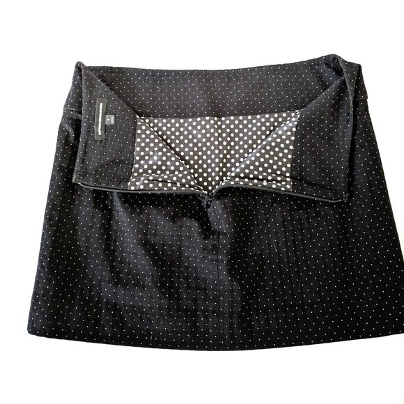 Express Design Studio Polka Dot Mini Skirt Black A-Line Lined Size 4 NWT - Picture 5 of 11